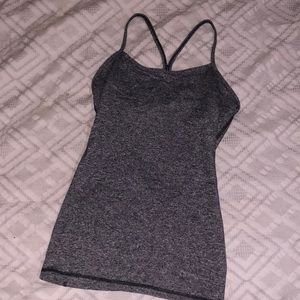 Lululemon grey active top with built in sports bra